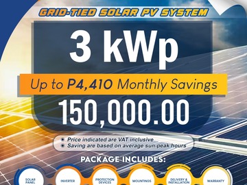 Selling: 3kWp Grid Tied Solar Pv  System